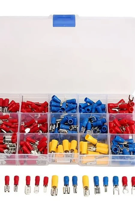 280Pcs Spade Terminals Insulated Cable Connector Electrical Wire Crimp Butt Ring Fork Set Lugs Rolled Kit