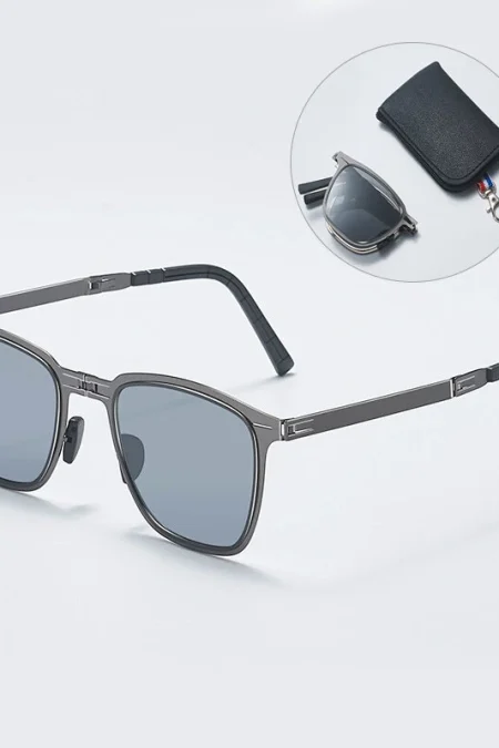 Unisex Portable Foldable Polarized Sunglasses Lightweight Stylish HDUV400 Sun Glasses for Outdoor Travel Daily
