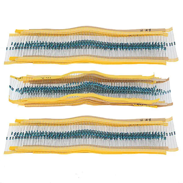 1800pcs 30 Kinds Value 1% 1/4W Metal Film Resistor Assorted Kit 60pcs Each Value