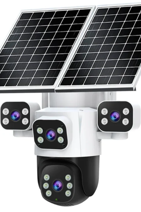 Guudgo 2MP+2MP+2MP+2MP Four Lens Solar Camera 5X Zoom 4G AOV Outdoor Security Camera 360 Degree Smart Night Vision Water