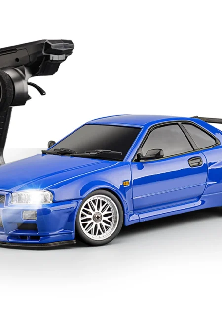 LDRC 1899/A99 RTR 1/18 2.4G RWD RC Car Drift GTR R34 Optional Gyro LED Light On-Road Full Proportional Alloy Body Shell