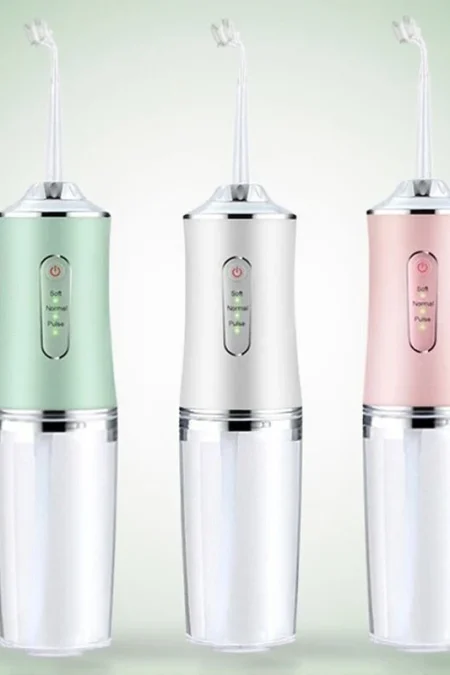 Cordless Dental Oral Irrigator with Adjustable Pressure Modes USB Rechargeable Water Flosser for Travel and Home
