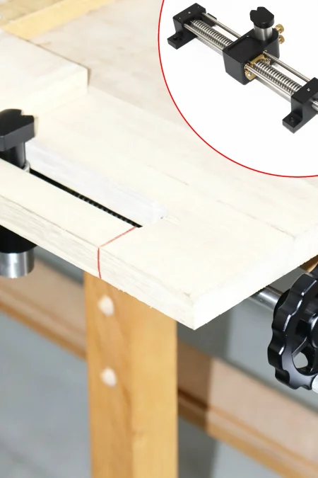 ENJOYWOOD Woodworking Bench Vise Aluminum Alloy 165mm Adjustment Double Guide Rail Quenched Screw With Brass Bushing Sta
