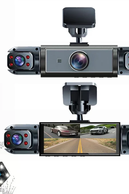 4 Lens Car Dash Cam Front Back Left Right Driving Recorder DVR Motion Detection Loop Recording Night Vision Mobile App W