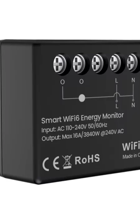 16A Tuya WiFi6 Smart Energy Meter Power Monitor Electricity Statistics APP Remote Control Works with Alexa Google Home