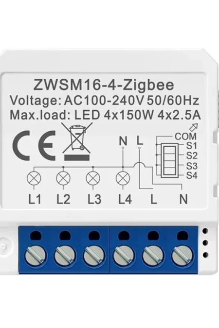 Tuya Zigbe Switch Module with 1/2/3/4 gang Dual Way Control App & Voice Control Timer Scheduling Countdown Work for Alex