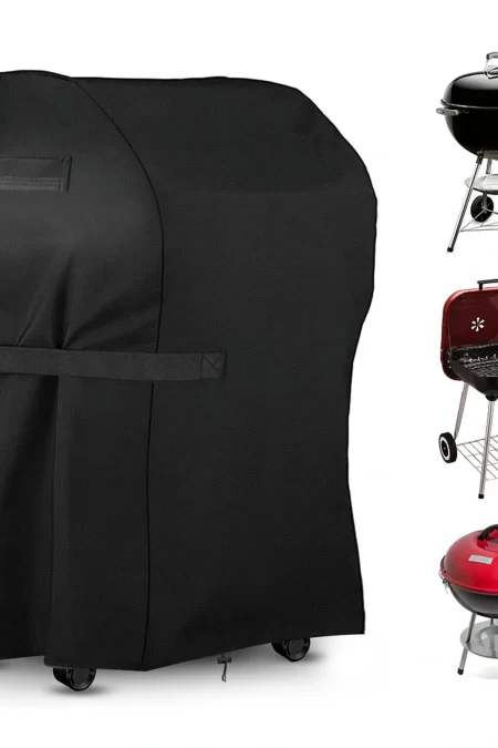KING DO WAY BBQ Grill Cover 30x25x47'' Heavy Duty Waterproof Windproof Dust UV Resistant with Handle Straps Storage Bag