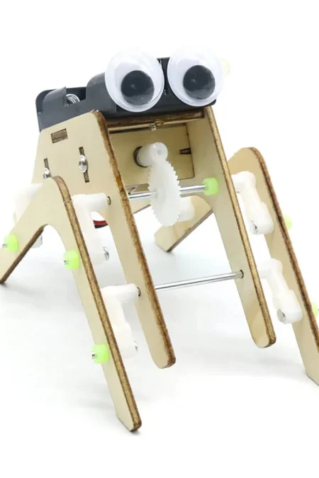 Walking Spider Robot Bionic DIY Assembly Model Science Technology Education Experiment Kit Wooden Pole Jigsaw Puzzle