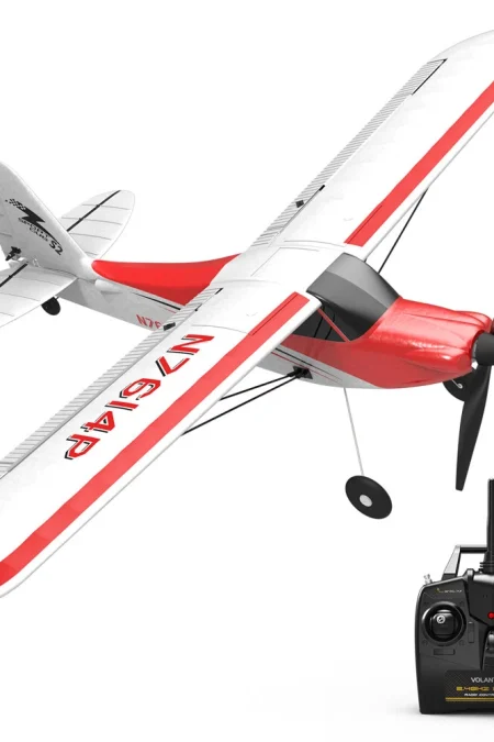VolantexRC Sport Cub 500 761-4 500mm Wingspan 4CH One-Key Aerobatic Beginner Trainer RC Glider Airplane RTF Built In 6-A