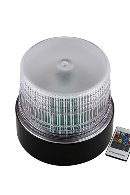 Wireless Remote Control LED Flash Warning Light High Visibility Strong Magnetic Mount Waterproof Signal Light