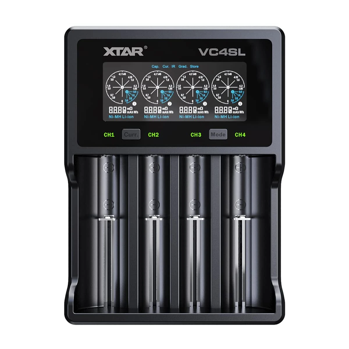 XTAR VC4SL Intellegent LCD Battery Charger USB C QC3.0 Fast Charge 1.2V Ni-MH AAA AA Batteries Rechargeable Li ion 18650