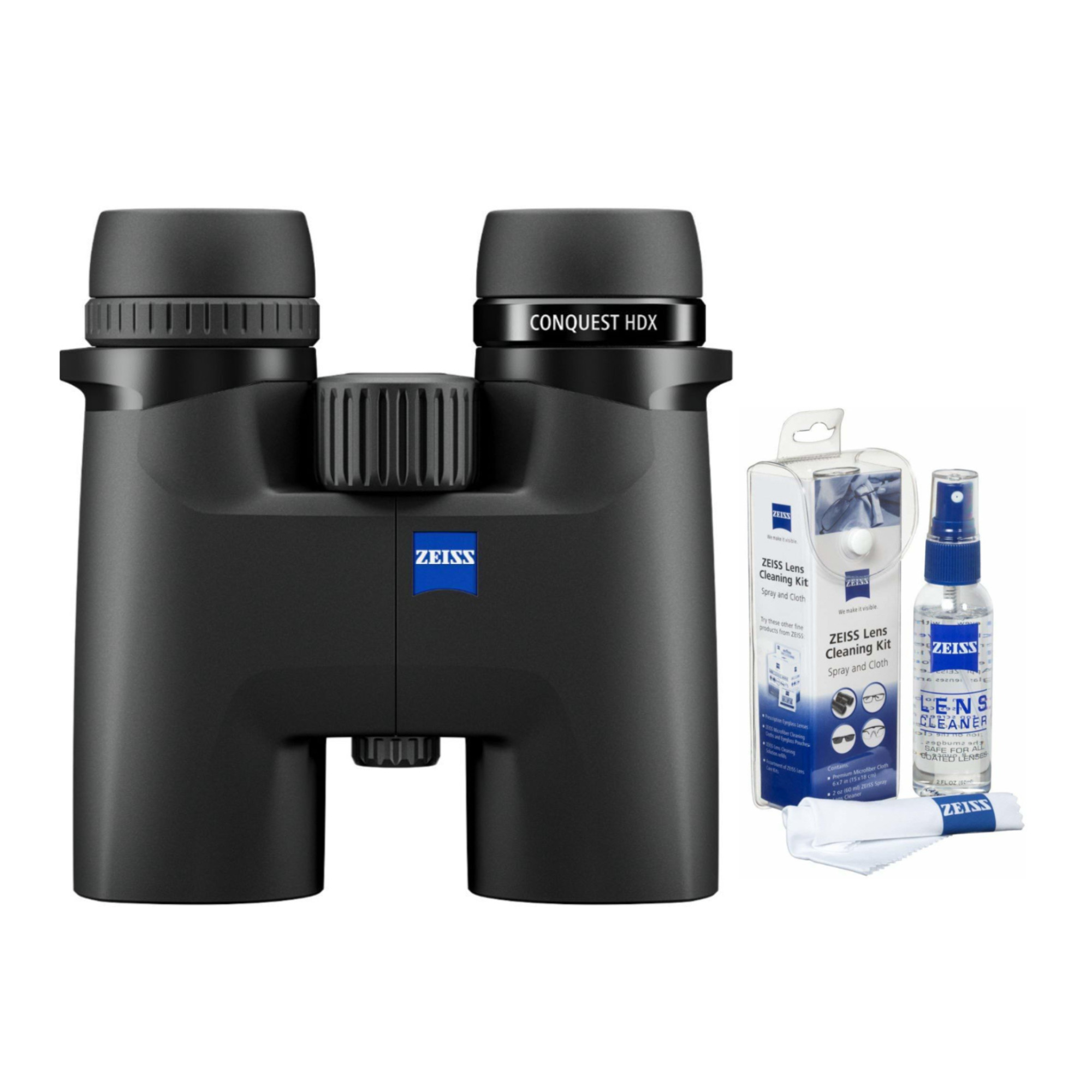 Zeiss Conquest HDX 10x32 Binocular with 90 Percent Light Transmission (Black) Bundle