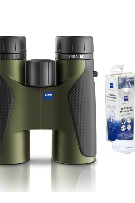 Zeiss 8x42 Terra HD Schott ED Glass Binoculars (Green) with Zeiss Lens Cleaning Kit Bundle