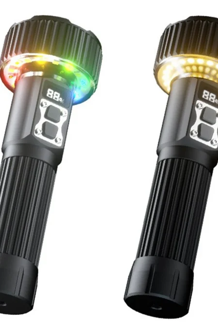 Ultra Bright Aluminum Alloy Flashlight With COB Atmosphere Light Long Endurance Fast USB Rechargeable Portable Light for