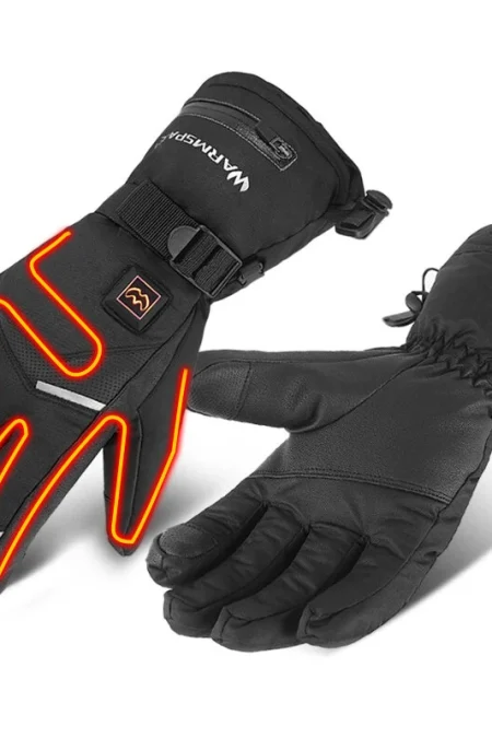 WARMSPACE 3-Modes Electric Heated GlovesFull Fingers Heating Winter Gloves Men Women Waterproof Tactical Mittens