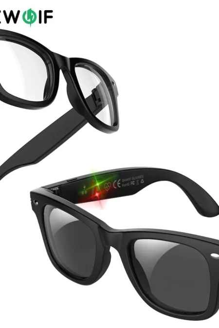 BlitzWolf BW-AG1 AI Smart Glasses Heart Rate Blood Oxygen Monitoring UV Detection 100+ Languages AI Translation HiFi Aud