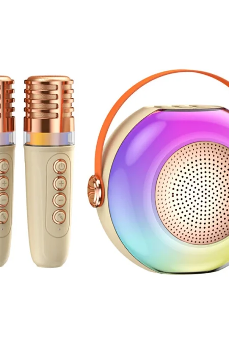 A6 RGB bluetooth Speaker Portable Speaker with Dual Microphone Bass Diaphragm 360° Surround Sound Voice Mode Change Supp