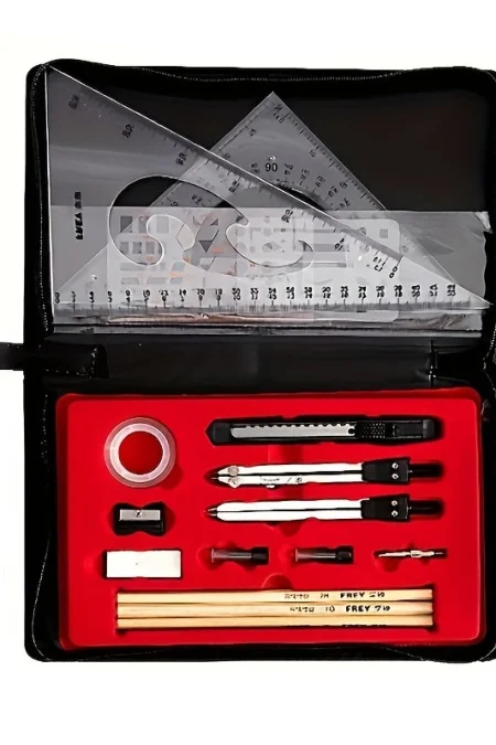 Professional 19pcs Compasses Drawing Kit Aluminum Alloy Material Architectural Mechanical CAD Design Tools Complete Geom