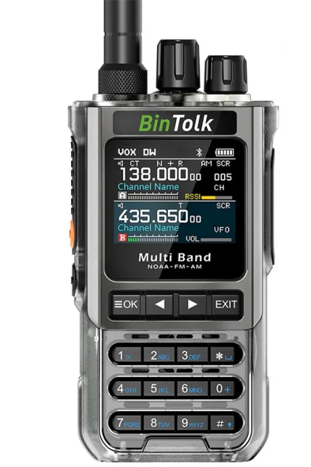 BinTolk BT8200 10W Tri Power Two Way Radio Walkie Talkie 256CH Wide Frequency 18-999MHz Wireless Copy Type-C Charging Lo
