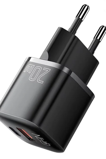 [GaN Tech] ESSAGER ES-CD31 20W 2-Port USB PD Charger USB-A+USB-C Fast Charging Wall Charger Adapter EU Plug US Plug for