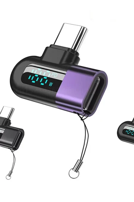 6A Type-C OTG Adapter 120W Fast Charging Digital Display USB-C to C Converter 480Mbps Data Transfer PD Compatible Alumin