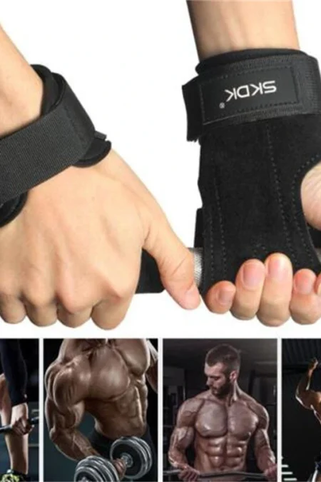 SKDK Fitness Gloves Protective Hand Gear Anti-slip Wear-resistant Wrist Protection Hard Pull Grip Strength Ehanced for O