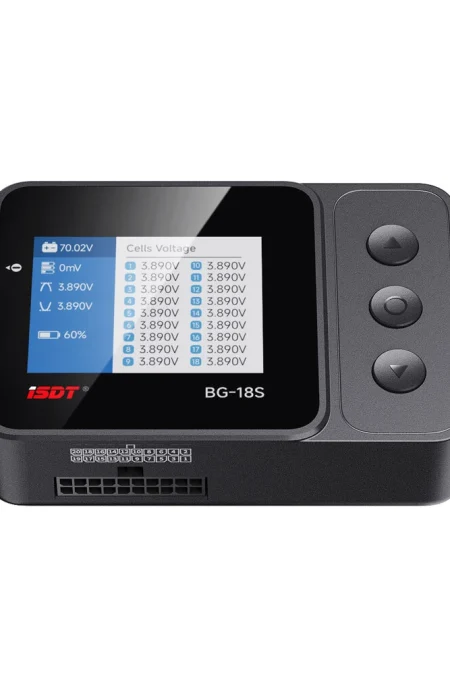 ISDT BG-18S Battery Meter 2.4-inch LCD Display Digital Battery Capacity Checker and Balancer for LiFe LiPo LiHv ULiHv 12