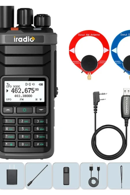 iRadio UV88 GPS Multiband Radio Walkie Talkie 1024 Channels IP67 Waterproof Type-C Charging CB SSB HF FM SW MW LW Amateu
