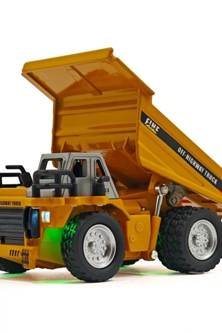 TRASPED HG4-431 RTR 1/64 2.4G Mini RC Car Alloy Dump Truck Support App Remote Controlled LED Light Sound Engineering Veh