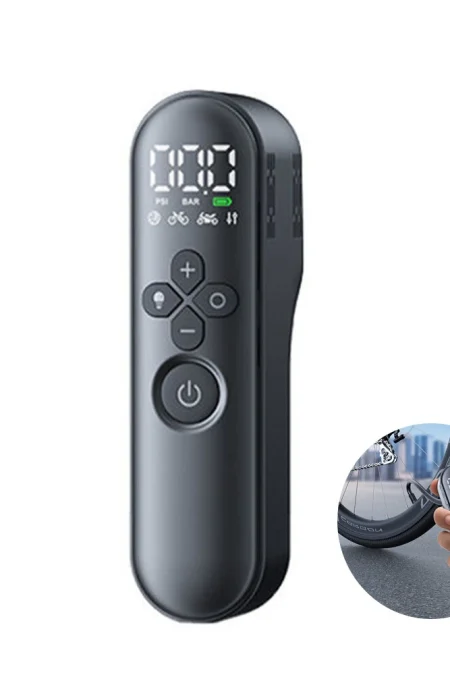 NEWO T05 120PSI Mini Electric Bike Air Pump with LED Night Light Tire Pressure Display Type-C Charging Inflator for MTB