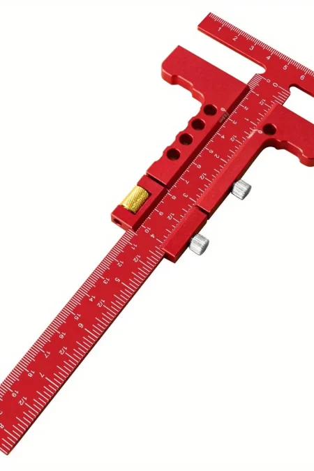 Precision Sliding Edge Ruler Woodworking Scriber Marking Line Adjustable T-Square Framing Ruler Depth Gauge Aluminum