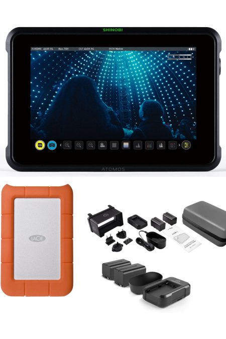 Atomos Shinobi 7-Inch 4K HDMI HDR Photo and Video Monitor w/Accessory Kit, Hard Drive Bundle