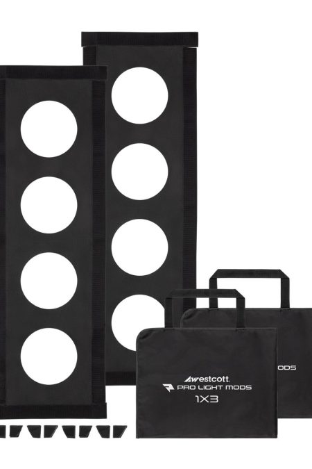Westcott Pro Light Adjustable Corner System and 1.5-Inch Hook-And-Loop Lining Mods 1 x 3 (2-Pack)