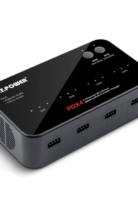 GT POWER PDX4 AC 80W DC 64W 4 Channel Multi-Function Lithium Battery Charger for 1S 2S 3S LiPo Battery Charge