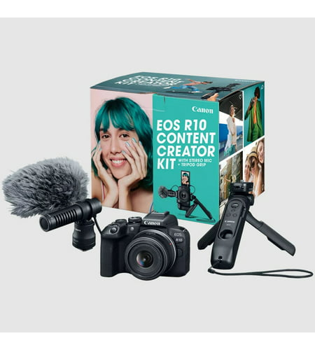 Canon EOS R10 Mirrorless Camera with 18-45mm Lens Content Creator Kit