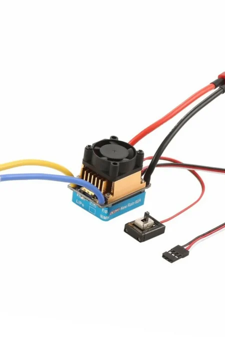 Waterproof Brushed ESC 60A 3S with Fan 5V 3A BEC T-Plug for 1/10 RC Car Vehicles Model Parts