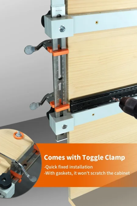 2Pcs DIY Furniture Cabinet Drawer Guide Aid Fixed Carpenter Tools Decoration Necessary Track Guide Installation Fixed To