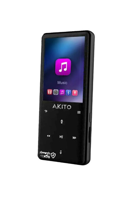 AKITO S7 64GB Kosher MP3 Player with Buttons, Built-in Speakers, Recorder, and Touch Buttons (Black)