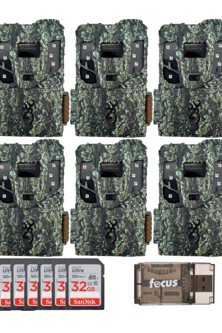 Browning 6PK Pro Scout Max Extreme HD Cellular Trail Camera with 32GB Memory Card and Reader