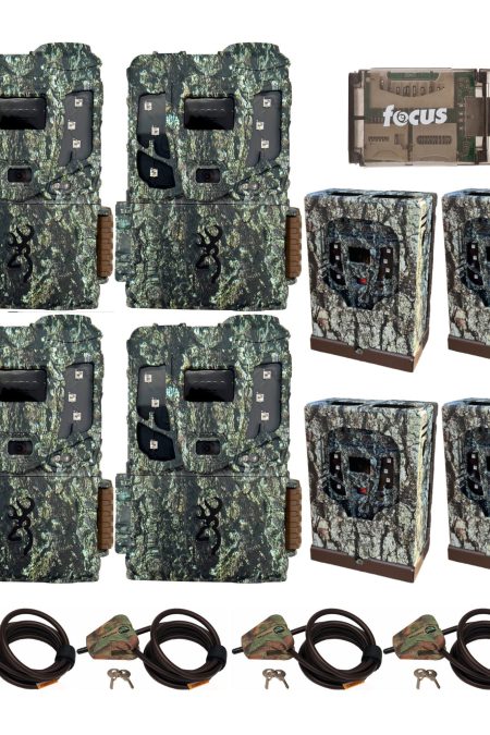 Browning 4PK Pro Scout Max Cellular Trail Camera with Security Box, Locking Cable, SD and Reader