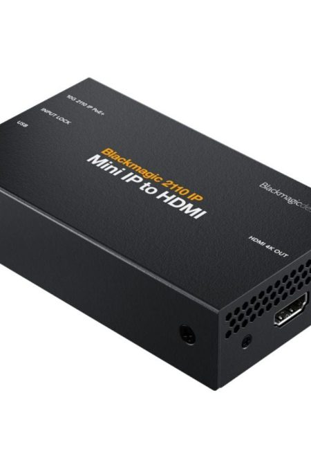 Blackmagic Design 2110 IP Mini IP to HDMI Converter with Compact Design for Monitors and TV (Black)