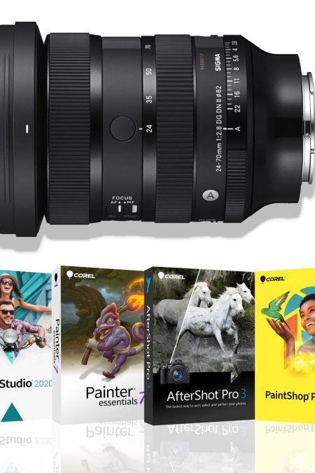 Sigma 24-70MM F2.8 DG DN II ART Lens, Sony E Mount, Corel Software Bundle of 4 Softwares OEM Photo