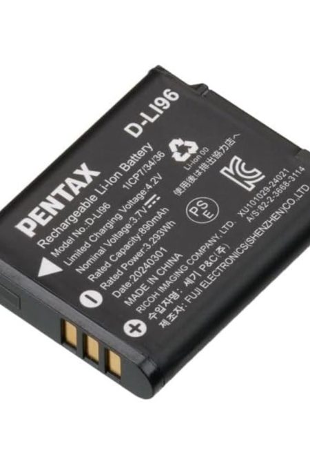 Pentax D-Li96 890mAh Rechargeable Lithium-Ion Battery for Pentax WG-1000 Cameras (Black)