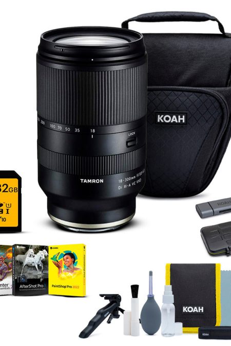 Tamron 18-300mm F/3.5-6.3 Di III-A VC VXD Lens (E-Mount) with Software Suite, Case and Accessory kit