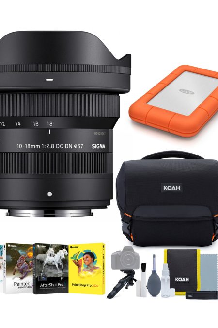 Sigma 10 to 18mm F2.8 DC DN Contemporary Lens for X Mount with Hard Drive and Gadget Bag Bundle
