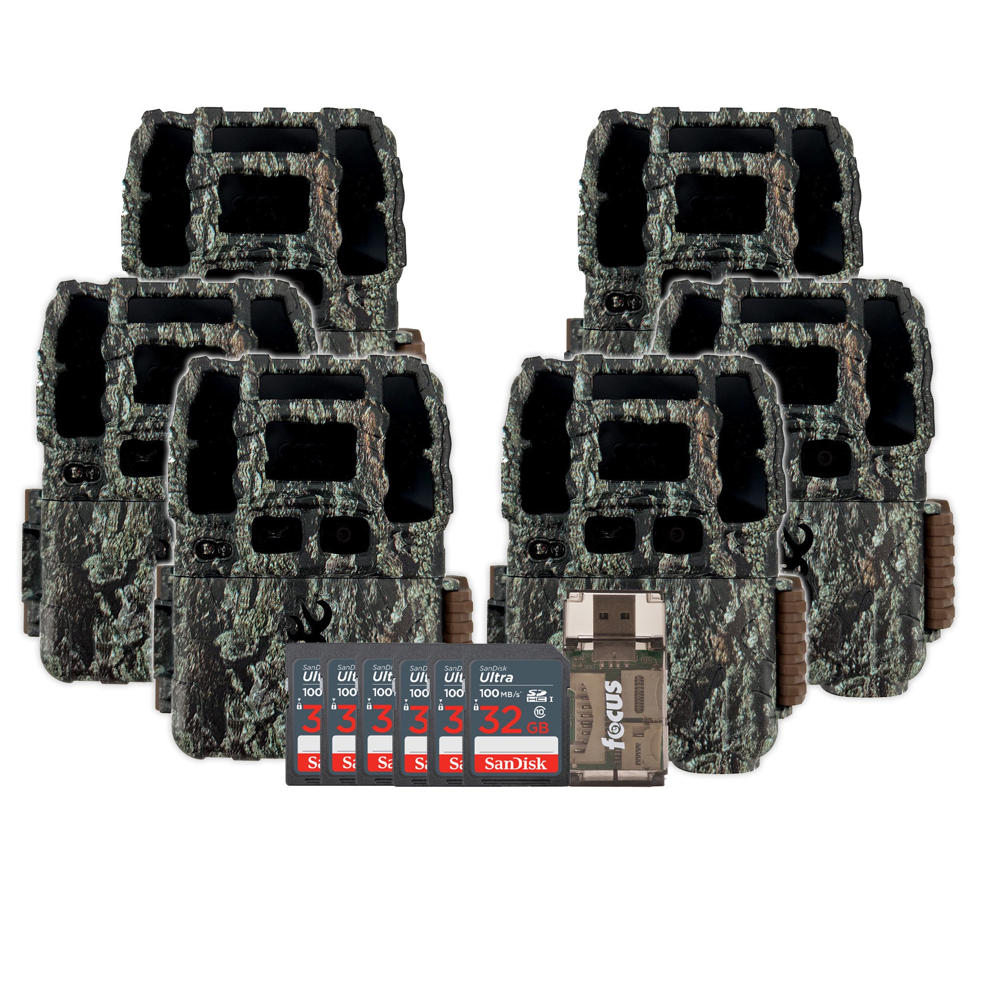 Browning Trail Camera Dark Ops Pro DCL NANO Trail Camera 6-Pack with Six 32GB Cards and Reader