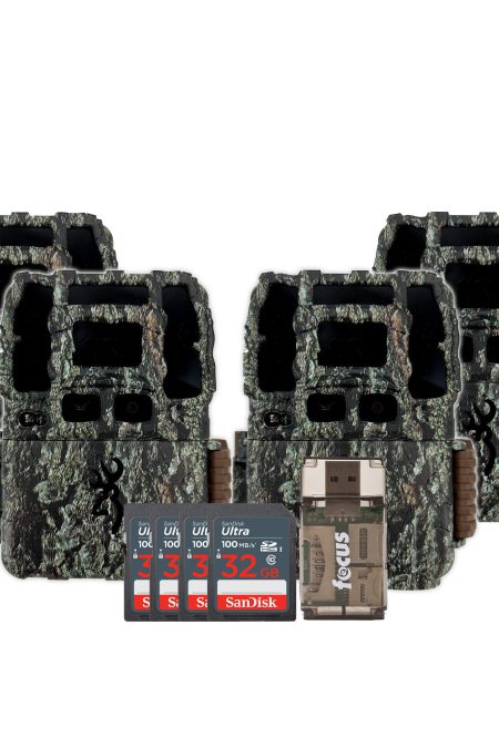Browning Trail Camera Dark Ops Pro DCL NANO Trail Camera 4-Pack with Four 32GB Cards and Reader