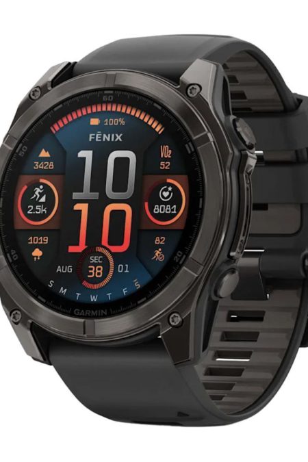 Garmin Fenix 8 Sapphire 51mm GPS Smartwatch with 1.4-Inch AMOLED Display (Black and Pebble Gray)