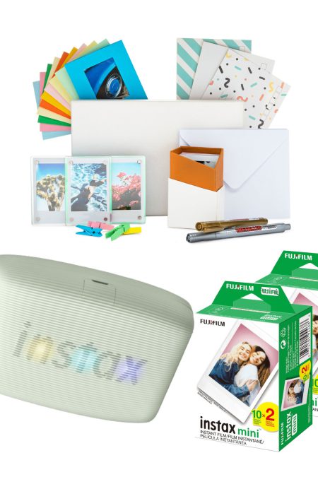 Fujifilm Instax Mini Link 3 Compact Smartphone Printer (Sage Green) with Focus Camera Kit Bundle