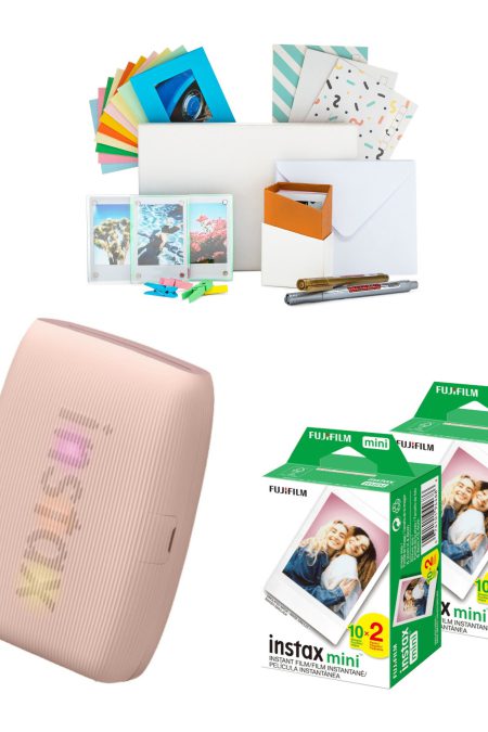 Fujifilm Instax Mini Link 3 Compact Smartphone Printer with Instax AiR Studio App (Rose Pink) Bundle